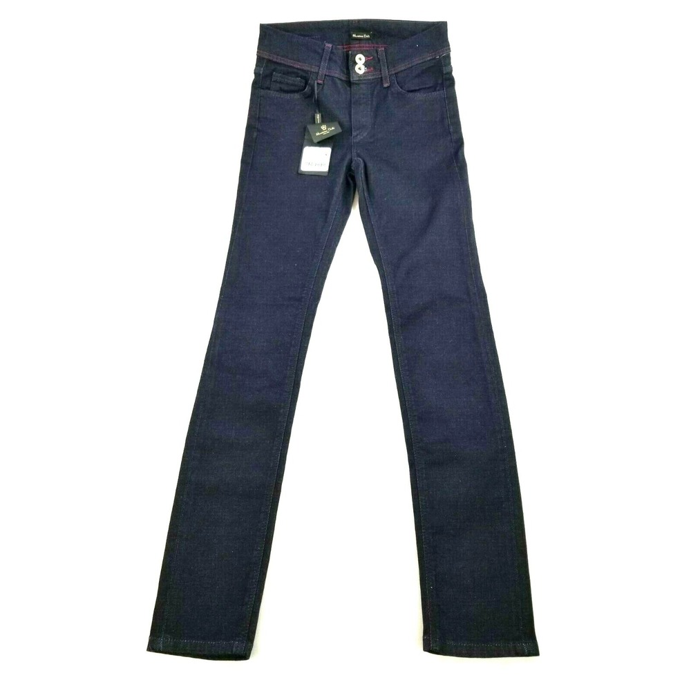 Massimo Dutti Women Navy Skinny Jeans 5013/806/407 Blue Size 2 EUR 34